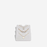 Stackers Set Of 3 Pendant Necklace Accessory Inserts In Grey