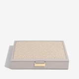 Stackers Classic Jewellery Box Lid In Taupe Raffia
