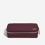 Stackers Medium Zipped Travel Jewellery Box In Burgundy
