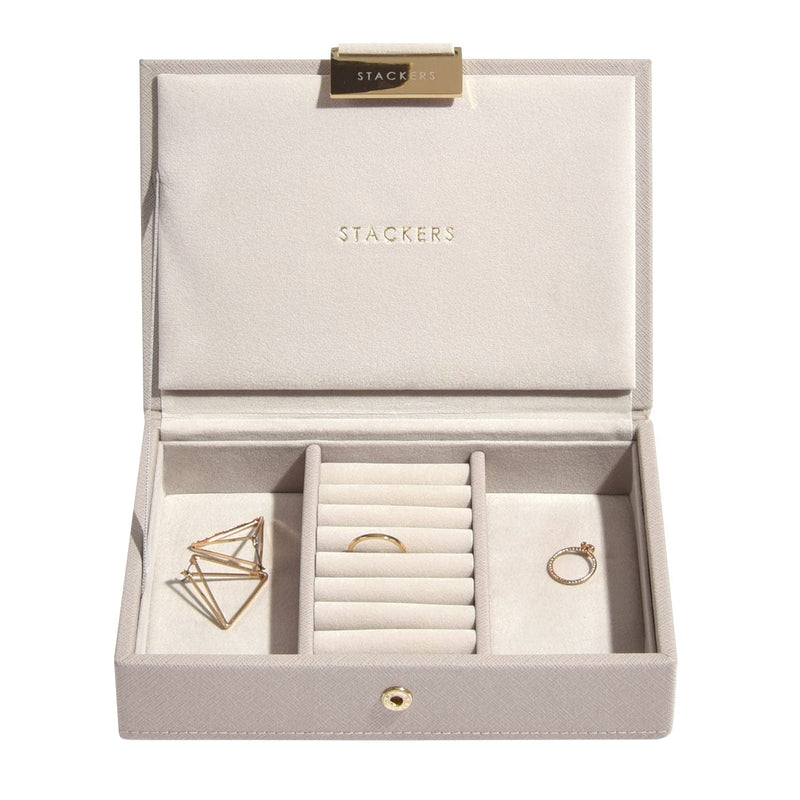 Stackers Mini Jewellery Box Lid Grey