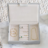 Stackers Mini Jewellery Box With Lid In Pebble Grey