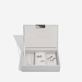 Stackers Mini Jewellery Box With Lid In Pebble Grey