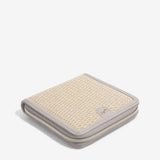 Stackers Square Jewellery Roll In Taupe Raffia