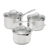 Stellar Profile 3-Piece Draining Saucepan Set