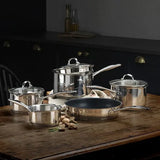 Stellar Profile 5-Piece Draining Saucepan Set