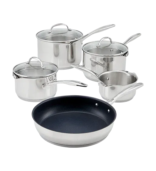 Stellar Profile 5-Piece Draining Saucepan Set