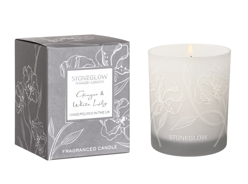 Stoneglow Day Flower Ginger & White Lily Candle