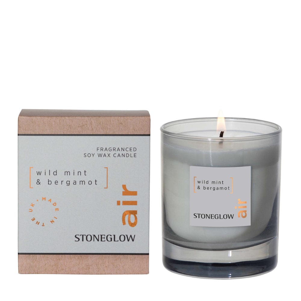 Stoneglow Elements - Air - Wild Mint & Bergamot - Scented Candle - Boxed Tumbler