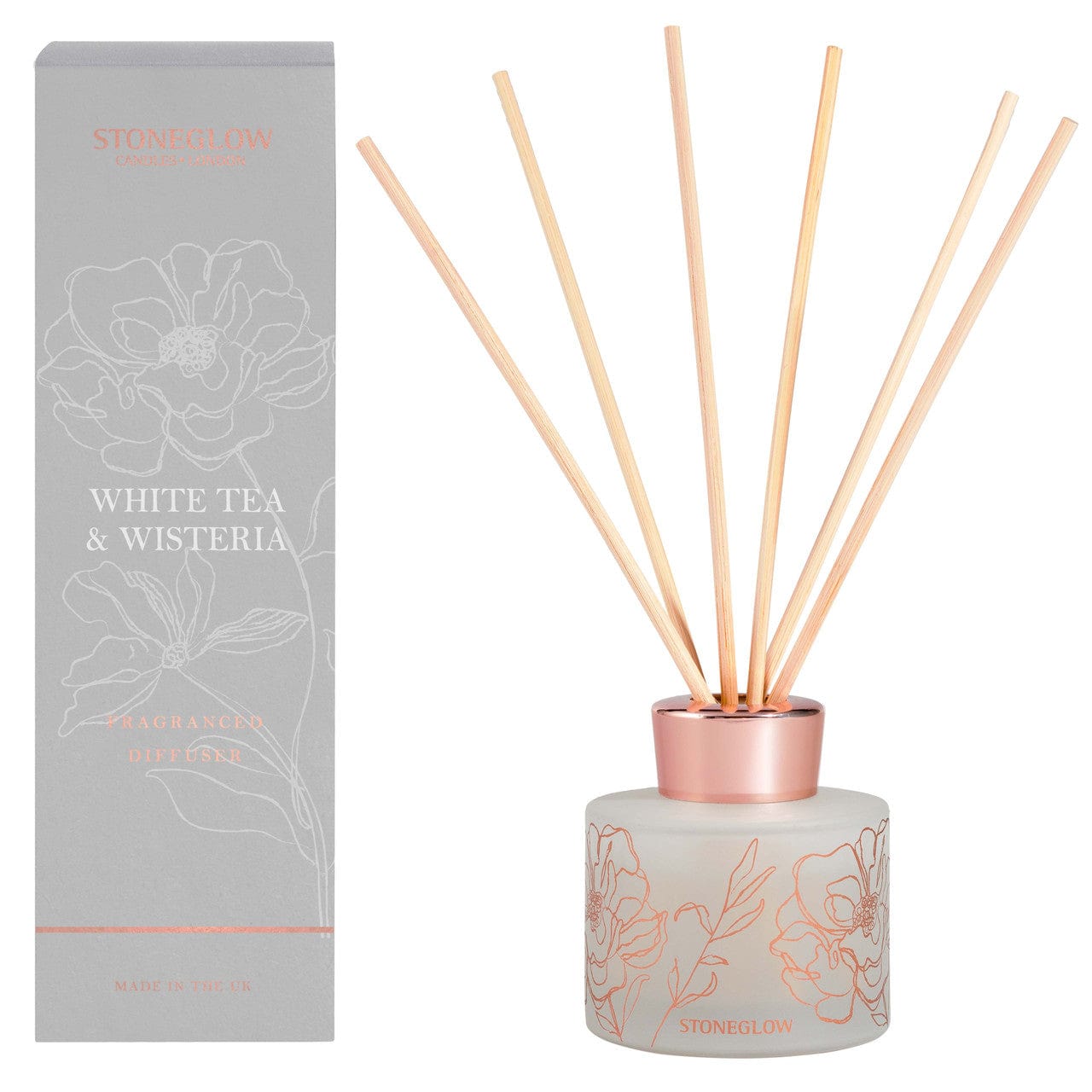 Stoneglow Day Flower - White Tea & Wisteria - Reed Diffuser 120ml