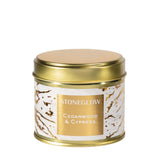 Stoneglow Luna Cedarwood & Cypress Scented Candle Tin 135g