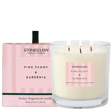 Stoneglow Modern Classics Pink Peony & Gardenia 3-Wick Scented Candle 760g