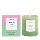 Stoneglow Sol Lait De Deco Soy Wax Scented Candle Tumbler In Green Glass