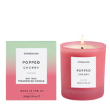 Stoneglow Sol Popped Cherry Soy Wax Scented Candle Tumbler In Red Glass