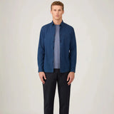 Sunspel Button Down Twill Shirt In Indigo