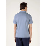Sunspel Classic Jersey Polo Shirt In Vintage Blue