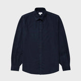 Sunspel Fine Cord Shirt in Navy