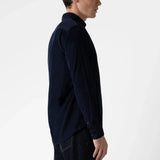 Sunspel Fine Cord Shirt in Navy