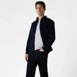 Sunspel Fine Cord Shirt in Navy