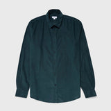 Sunspel Fine Cord Shirt in Peacock