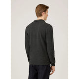 Sunspel Lambswool Polo Shirt In Dark Green Twist