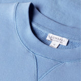 Sunspel Loopback Sweatshirt In Azure Blue