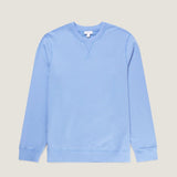 Sunspel Loopback Sweatshirt In Azure Blue