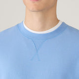 Sunspel Loopback Sweatshirt In Azure Blue