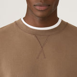 Sunspel Loopback Sweatshirt In Dark Cedar