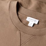 Sunspel Loopback Sweatshirt In Dark Cedar