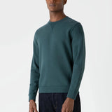 Sunspel Loopback Sweatshirt in Peacock