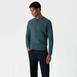 Sunspel Loopback Sweatshirt in Peacock