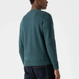 Sunspel Loopback Sweatshirt in Peacock