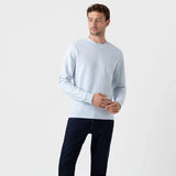 Sunspel Loopback Sweatshirt Pastel Blue