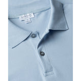 Sunspel Piqué Polo Shirt In Blue Mist