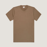 Sunspel Relaxed Fit Heavyweight T‑Shirt In Dark Cedar