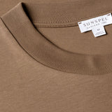 Sunspel Relaxed Fit Heavyweight T‑Shirt In Dark Cedar