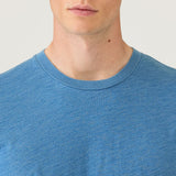 Sunspel Riviera Midweight T‑Shirt In Mid Indigo Wash