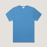 Sunspel Riviera Midweight T‑Shirt In Mid Indigo Wash