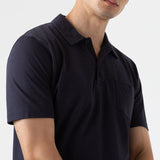Sunspel Short Sleeve Riviera Polo Shirt Navy