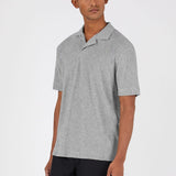Sunspel Towelling Polo Shirt Grey Melange