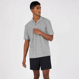 Sunspel Towelling Polo Shirt Grey Melange