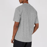 Sunspel Towelling Polo Shirt Grey Melange
