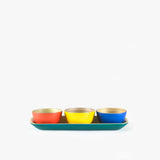 Sur La Table 4pc Bamboo Tray & Dipping Bowls