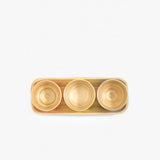 Sur La Table 4pc Bamboo Tray & Dipping Bowls
