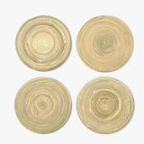 Sur La Table Colour Me Happy Bamboo Round Coasters, Set of 4