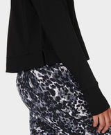 Sweaty Betty After Class Crop Sweatshirt in Black