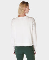 Sweaty Betty After Class Crop Sweatshirt In Lily White