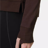 Sweaty Betty After Class Funnel Neck Sweatshirt in Sable Brown