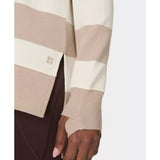 Sweaty Betty After Class Longline Sweatshirt In White Dusk Beige Large Stripe