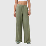 Sweaty Betty After Class Piped Wide Leg Trouser In Bracken Green
